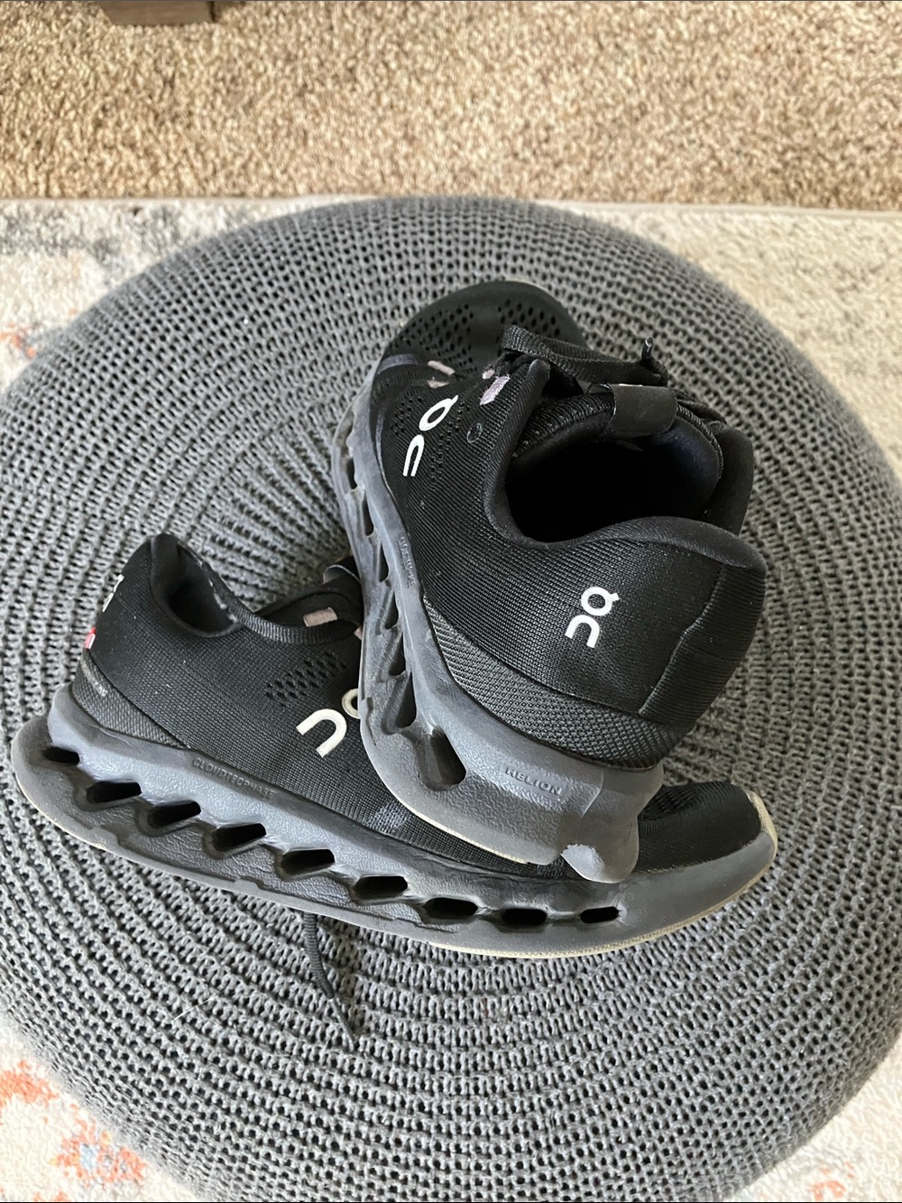 On Running Women's Black Athletic Running Shoes - Picture 4 of 7